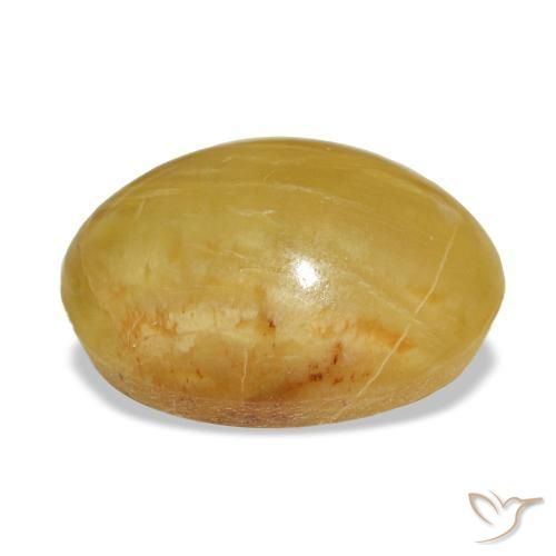Ópalo dorado natural de 5,89 ct, corte óvalo, opaco
