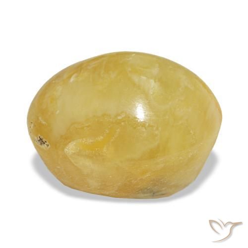 Ópalo amarillo natural de 7,90 ct, corte óvalo, opaco