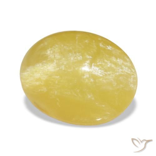 Ópalo amarillo natural de 4,10 ct, corte óvalo, opaco