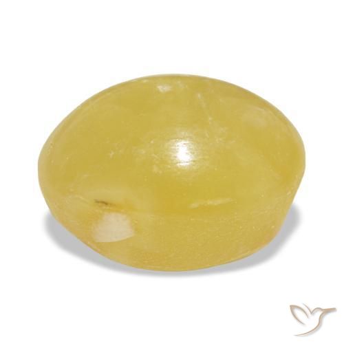 Ópalo amarillo natural de 4,10 ct, corte óvalo, opaco