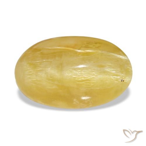 Ópalo amarillo natural de 4,84 ct, corte óvalo, opaco