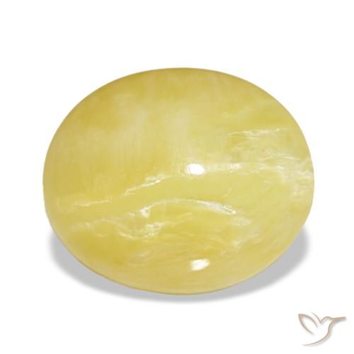Ópalo amarillo natural de 5,98 ct, corte óvalo, opaco