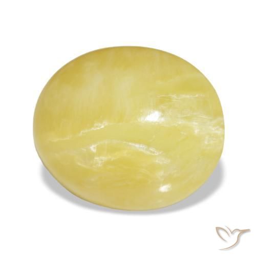 Ópalo amarillo natural de 5,98 ct, corte óvalo, opaco