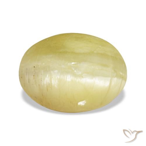 Ópalo amarillo natural de 2,24 ct, corte óvalo, opaco