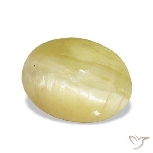 Ópalo amarillo natural de 2,24 ct, corte óvalo, opaco