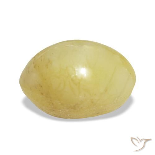 Ópalo amarillo natural de 2,24 ct, corte óvalo, opaco