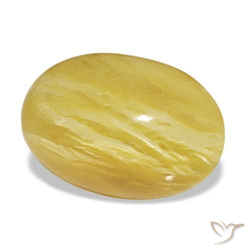 Ópalo amarillo natural de 8,30 ct, corte óvalo, opaco