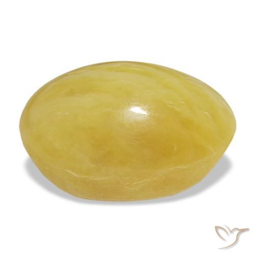 Ópalo amarillo natural de 8,30 ct, corte óvalo, opaco