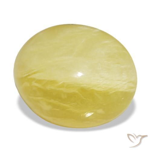 Ópalo amarillo natural de 11,49 ct, corte óvalo, opaco