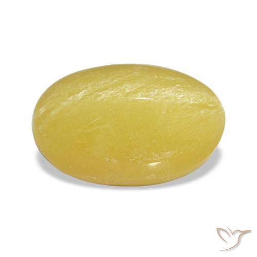 Ópalo amarillo natural de 2,41 ct, corte óvalo, opaco