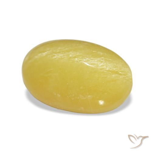 Ópalo amarillo natural de 2,41 ct, corte óvalo, opaco