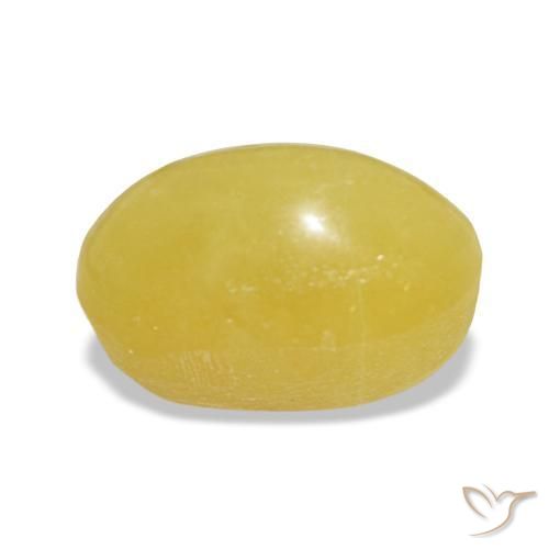 Ópalo amarillo natural de 2,41 ct, corte óvalo, opaco