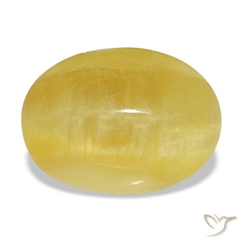Ópalo amarillo natural de 4,91 ct, corte óvalo, opaco