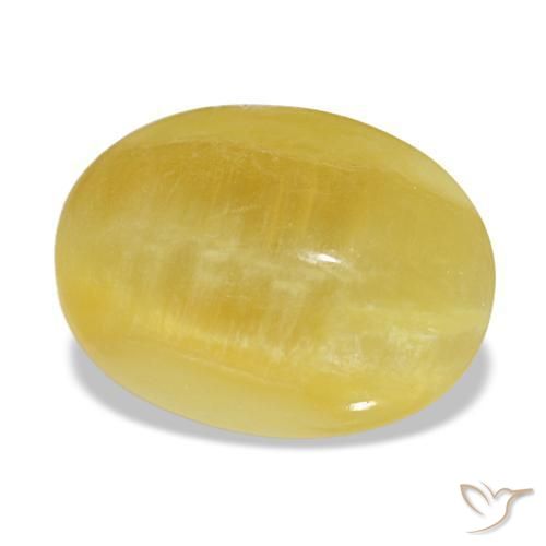 Ópalo amarillo natural de 4,91 ct, corte óvalo, opaco