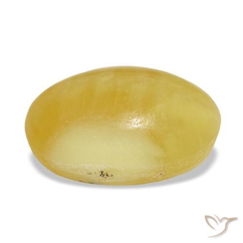 Ópalo amarillo natural de 4,91 ct, corte óvalo, opaco