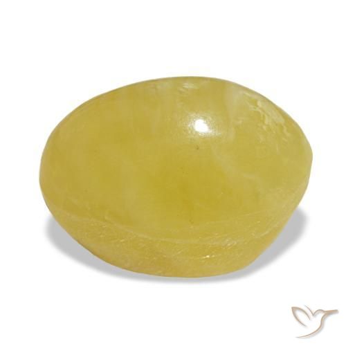 Ópalo amarillo natural de 3,78 ct, corte óvalo, opaco