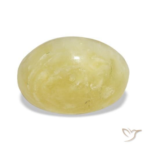 Ópalo amarillo natural de 2,89 ct, corte óvalo, opaco