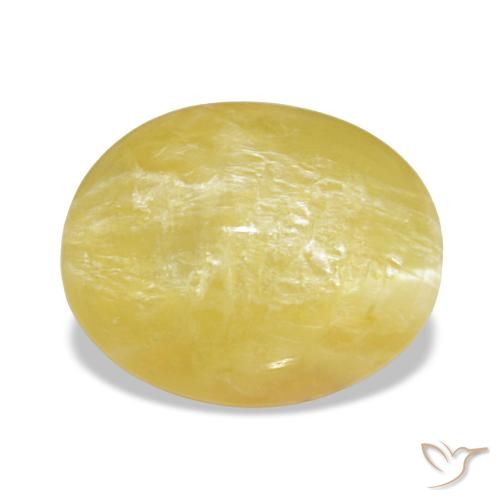Ópalo amarillo natural de 2,80 ct, corte óvalo, opaco