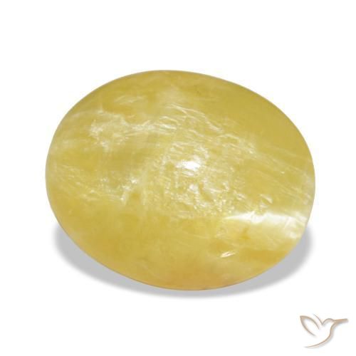 Ópalo amarillo natural de 2,80 ct, corte óvalo, opaco