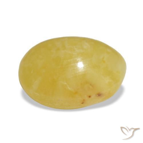 Ópalo amarillo natural de 2,80 ct, corte óvalo, opaco