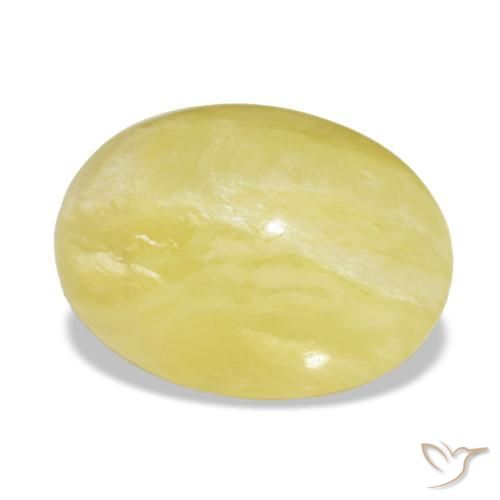 Ópalo amarillo natural de 4,48 ct, corte óvalo, opaco