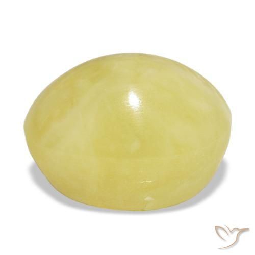 Ópalo amarillo natural de 4,48 ct, corte óvalo, opaco