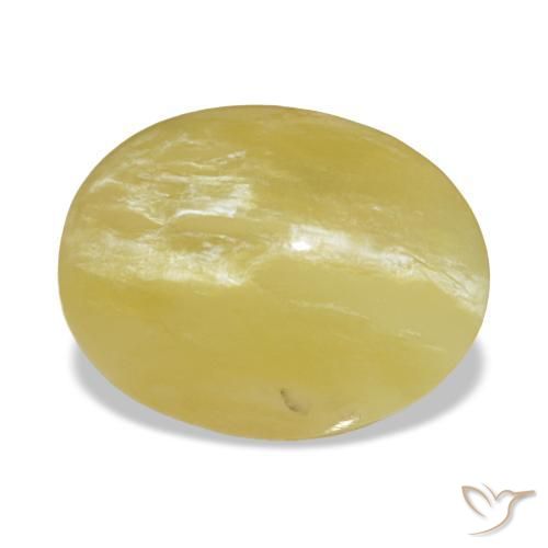 Ópalo amarillo natural de 2,65 ct, corte óvalo, opaco