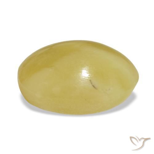 Ópalo amarillo natural de 2,65 ct, corte óvalo, opaco