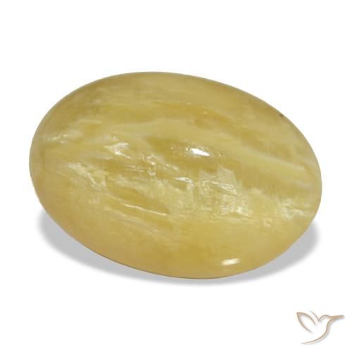 Ópalo amarillo natural de 4,03 ct, corte óvalo, opaco