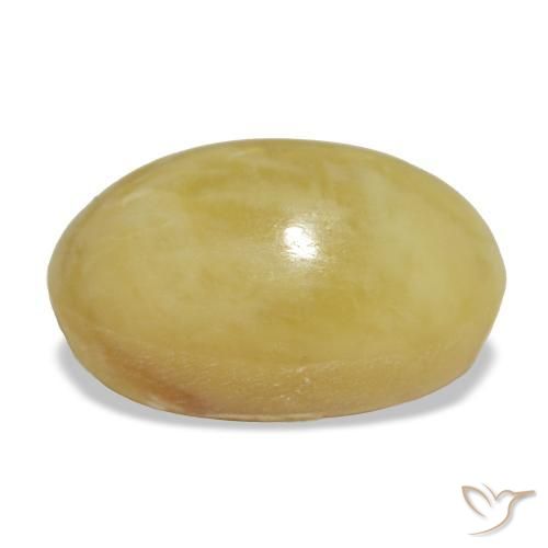 Ópalo amarillo natural de 4,03 ct, corte óvalo, opaco