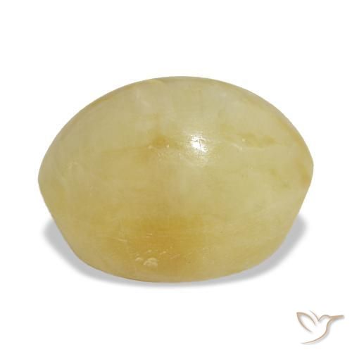 Ópalo amarillo natural de 3,43 ct, corte óvalo, opaco