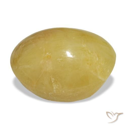 Ópalo amarillo natural de 5,55 ct, corte óvalo, opaco