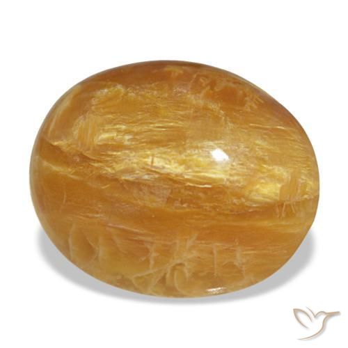 Ópalo dorado natural de 6,92 ct, corte óvalo, opaco