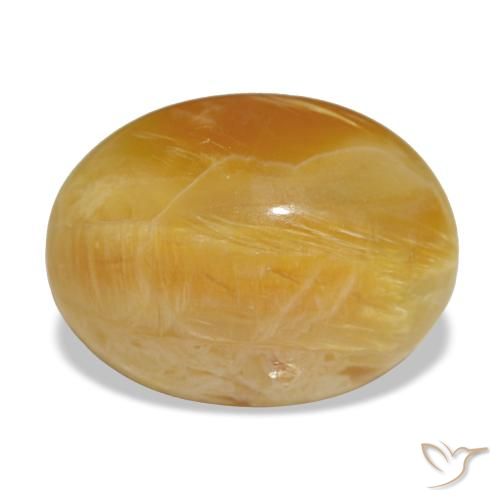 Ópalo dorado natural de 2,97 ct, corte óvalo, opaco
