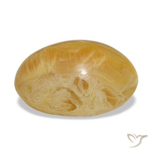 Ópalo dorado natural de 2,97 ct, corte óvalo, opaco