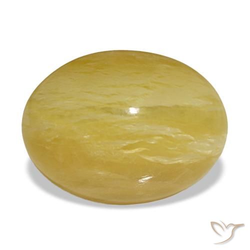 Ópalo amarillo natural de 4,31 ct, corte óvalo, opaco
