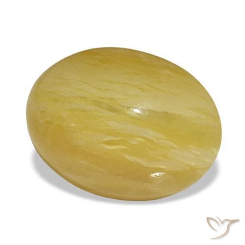 Ópalo amarillo natural de 4,31 ct, corte óvalo, opaco