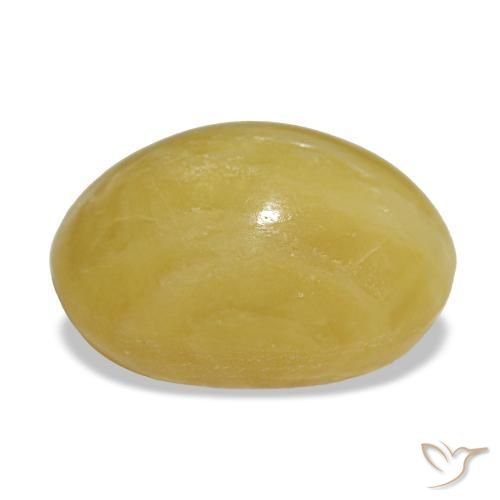 Ópalo amarillo natural de 4,31 ct, corte óvalo, opaco