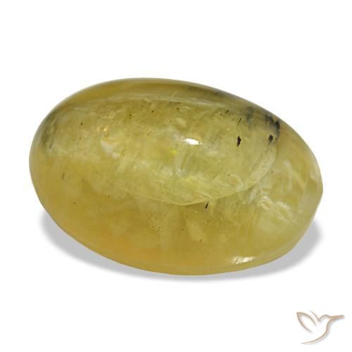 Ópalo amarillo natural de 5,25 ct, corte óvalo, opaco