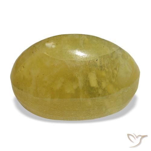 Ópalo amarillo natural de 5,25 ct, corte óvalo, opaco