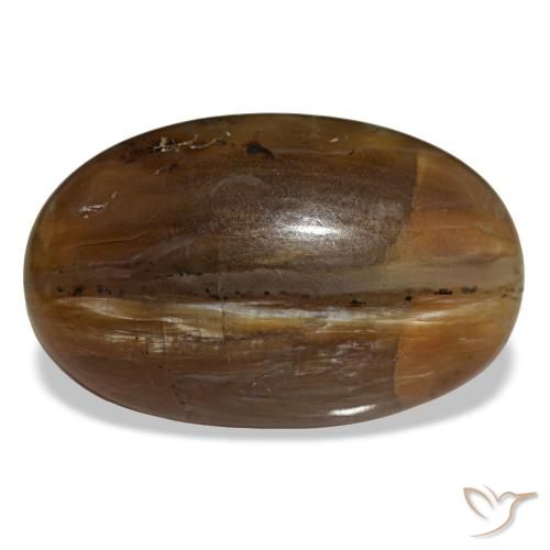 Ópalo marrón natural de 26,12 ct, corte óvalo, opaco