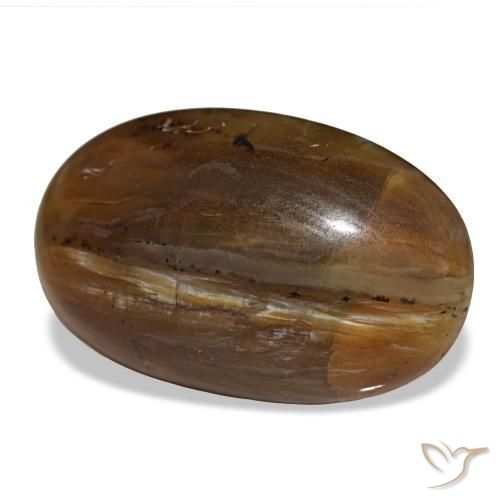 Ópalo marrón natural de 26,12 ct, corte óvalo, opaco