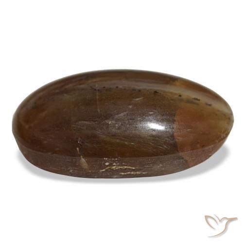 Ópalo marrón natural de 26,12 ct, corte óvalo, opaco