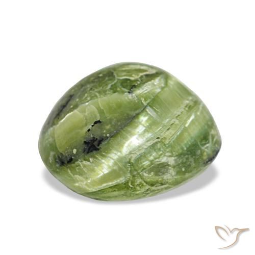 Ópalo verde natural de 3,24 ct, corte redondo, opaco