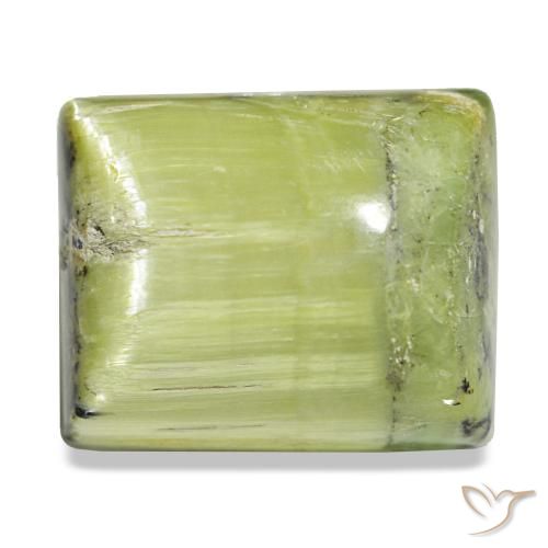 Ópalo verde natural de 28,65 ct, baguette, opaco