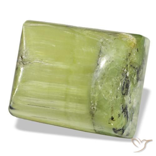 Ópalo verde natural de 28,65 ct, baguette, opaco