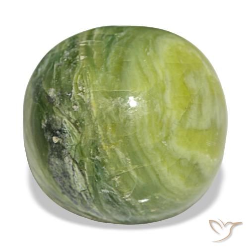 Ópalo verde natural de 16,79 ct, corte cojín, opaco