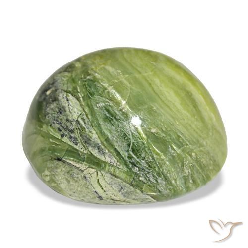 Ópalo verde natural de 16,79 ct, corte cojín, opaco
