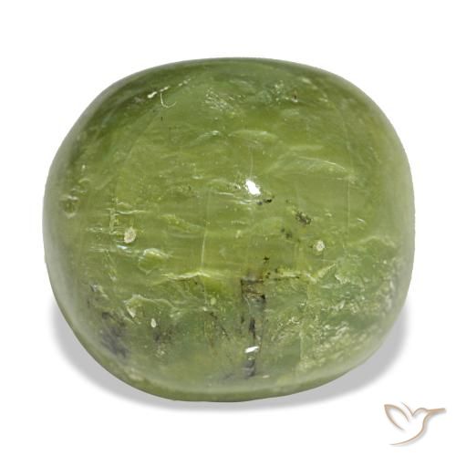 Ópalo verde natural de 8,68 ct, corte cojín, opaco