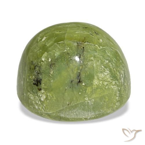 Ópalo verde natural de 8,68 ct, corte cojín, opaco